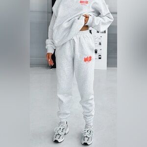 White Fox Archive 6.0 Fleece Sweatpants Joggers In Cloudburst Size XXS